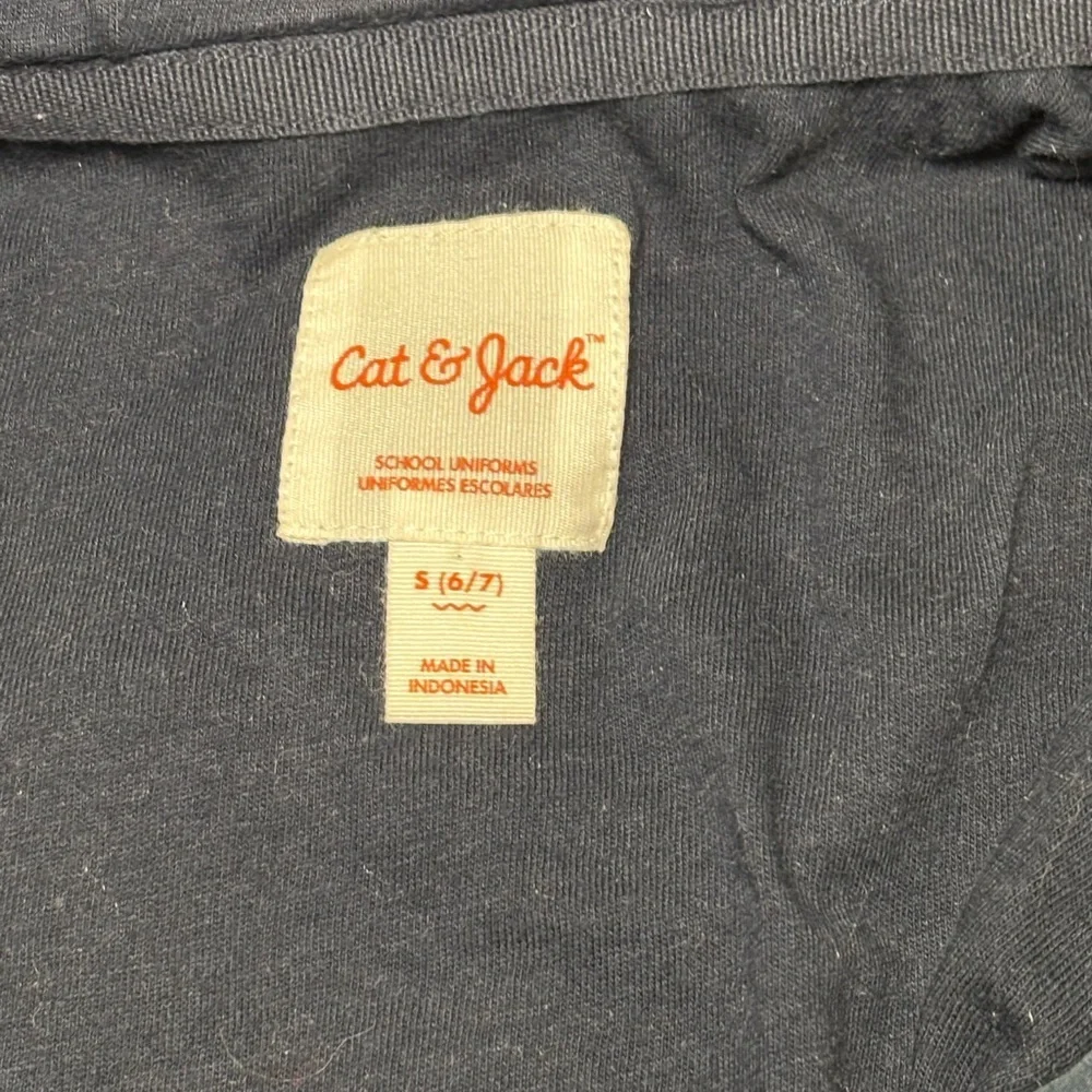 Cat & Jack Navy Hooded Jacket Full Zip Size S (6/7)